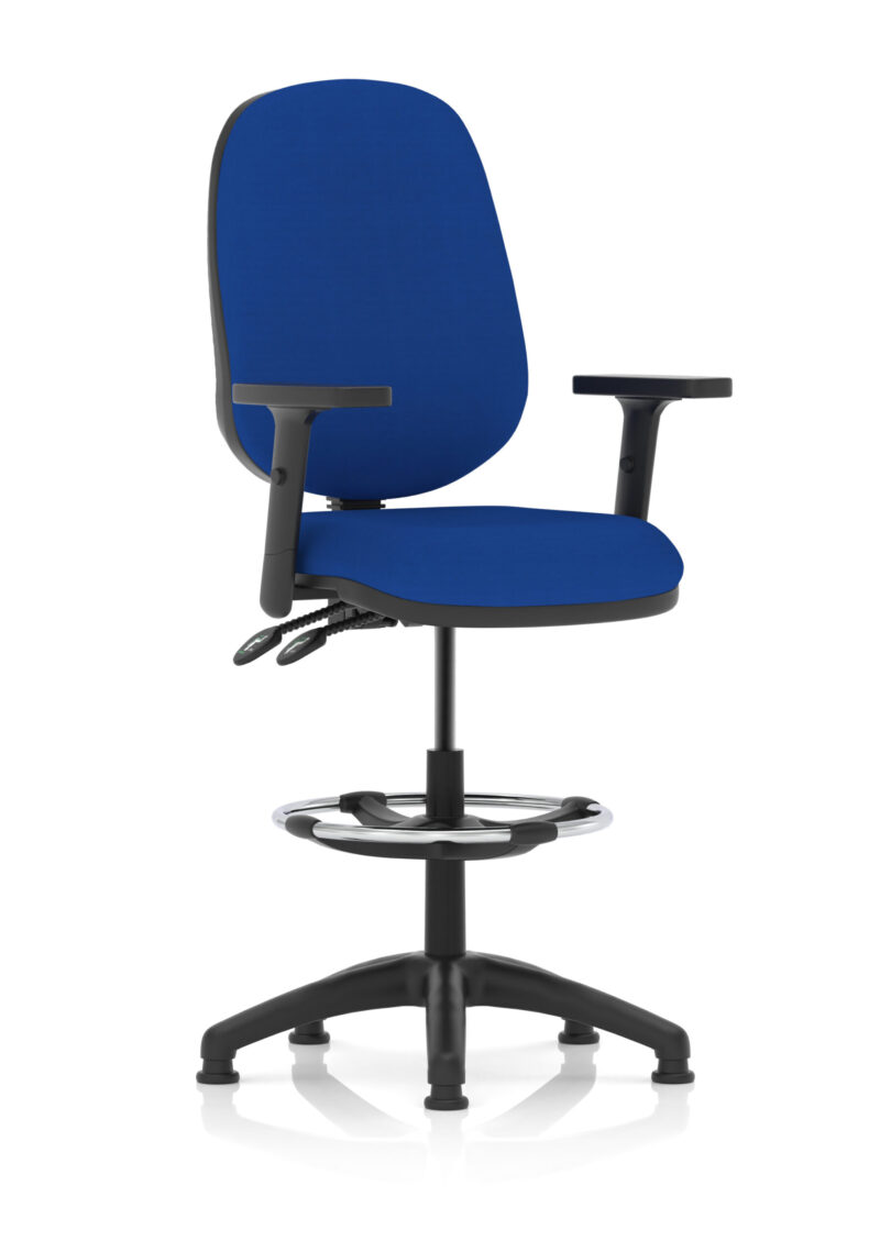 Slide Plus II Task Operator Office Chair with Hi Rise Draughtsman Kit - Image 21