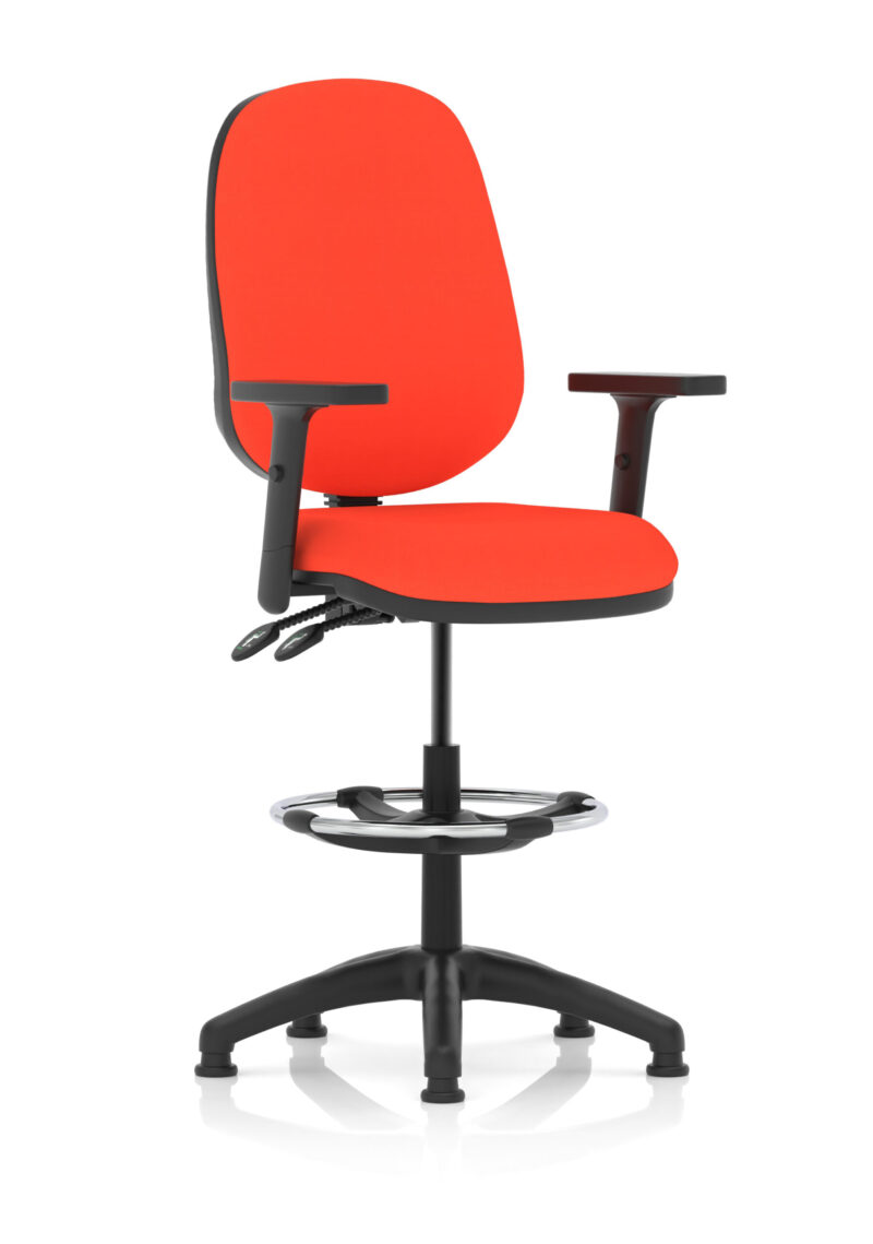 Slide Plus II Task Operator Office Chair with Hi Rise Draughtsman Kit - Image 24