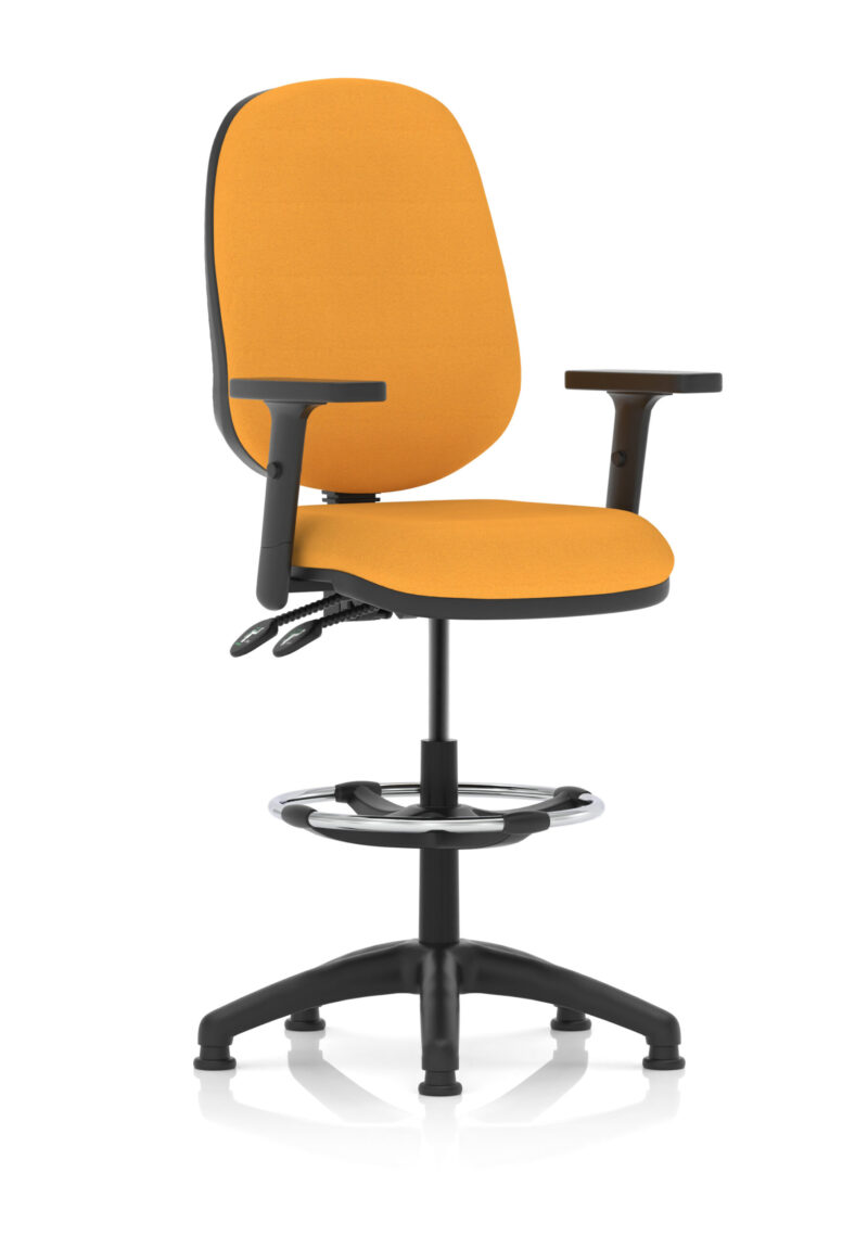 Slide Plus II Task Operator Office Chair with Hi Rise Draughtsman Kit - Image 27