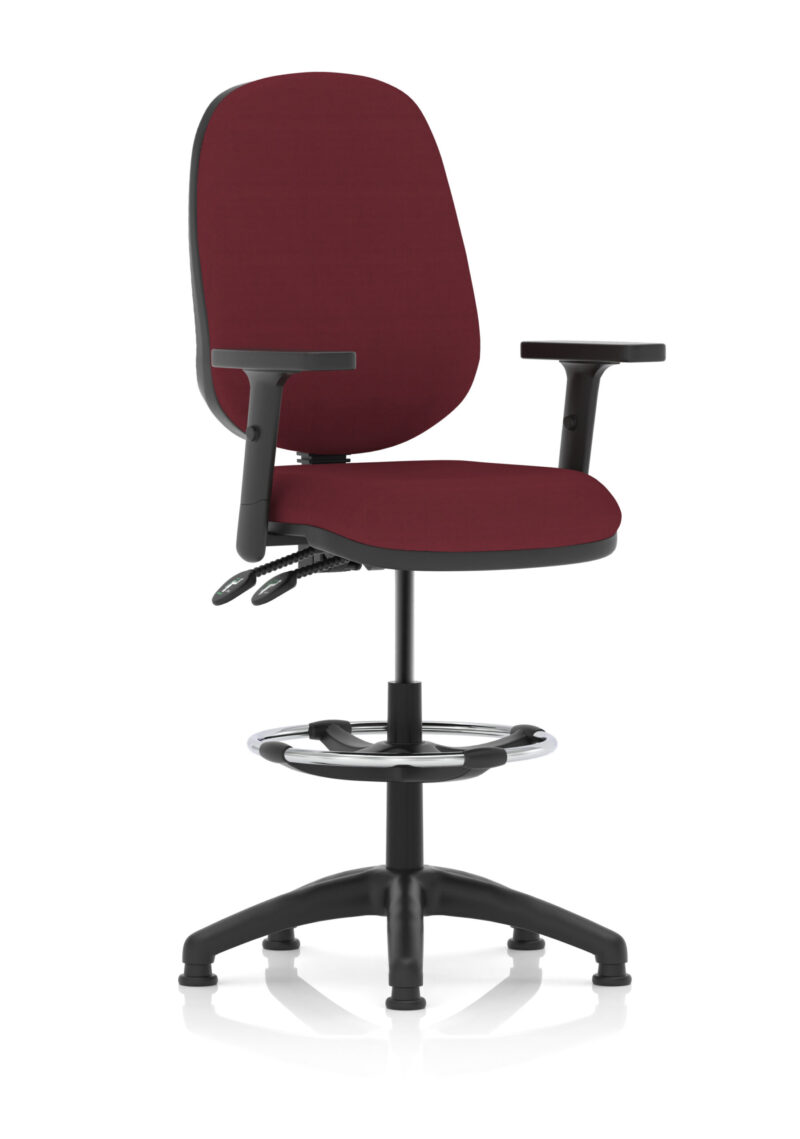 Slide Plus II Task Operator Office Chair with Hi Rise Draughtsman Kit - Image 30