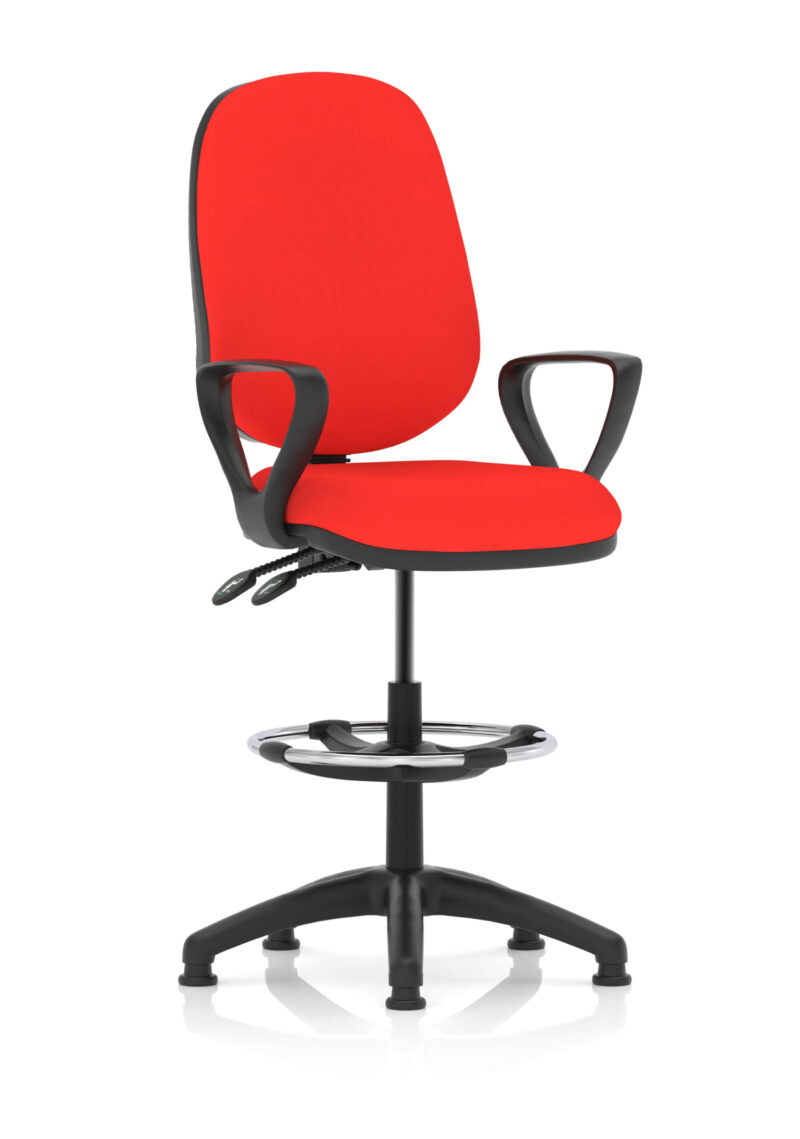 Slide Plus II Task Operator Office Chair with Hi Rise Draughtsman Kit - Image 14
