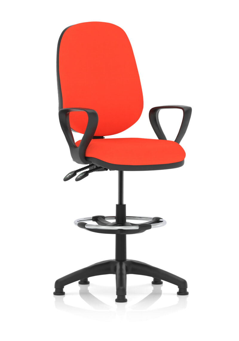Slide Plus II Task Operator Office Chair with Hi Rise Draughtsman Kit - Image 23