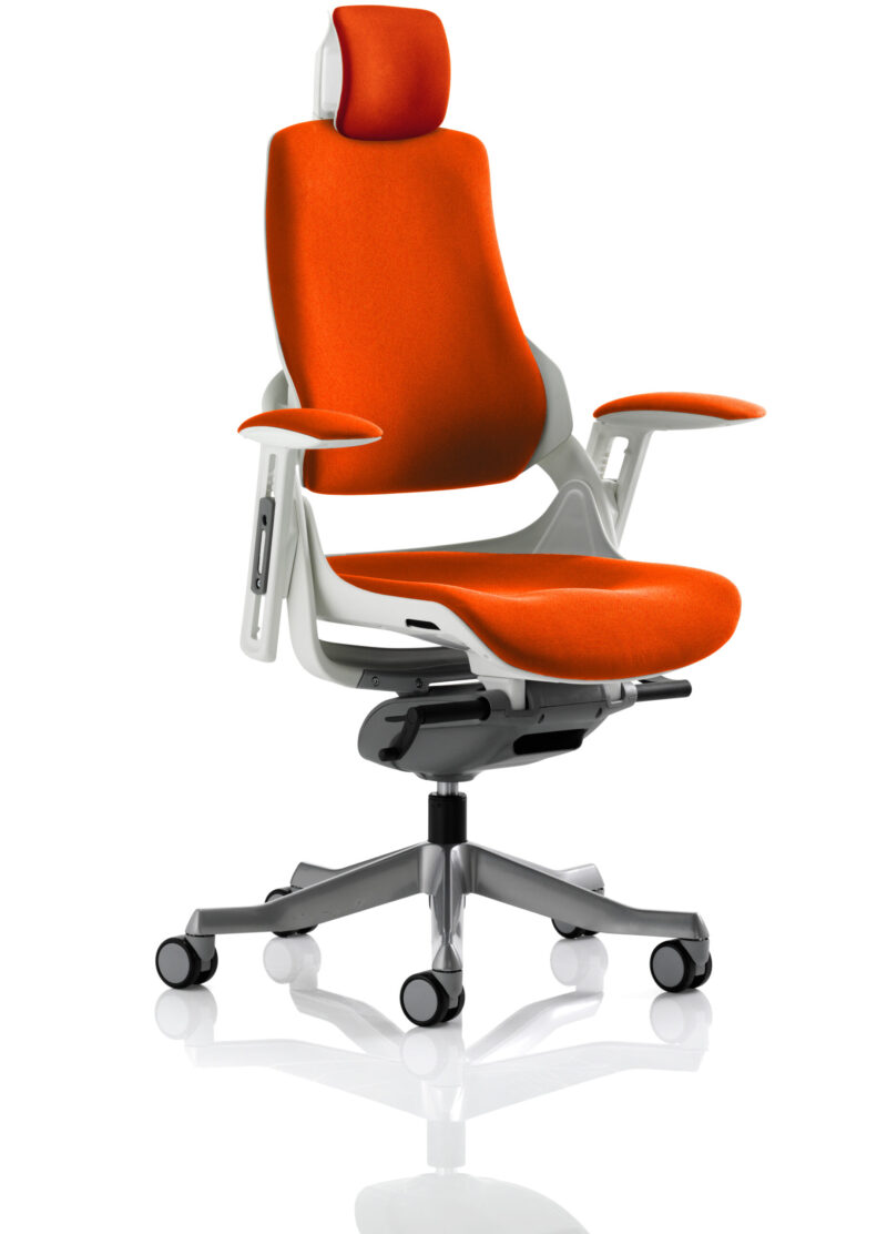 Grasp High Back White Shell Executive Office Chair with Arms - Image 69