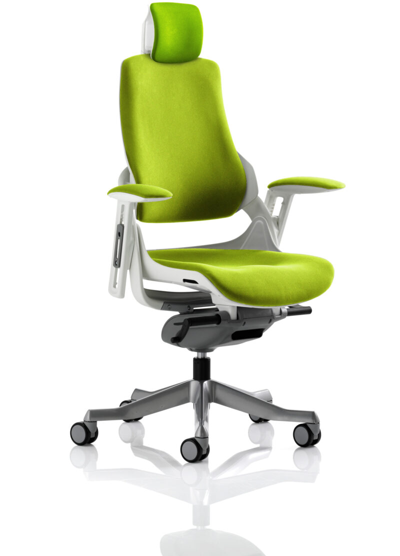 Grasp High Back White Shell Executive Office Chair with Arms - Image 70