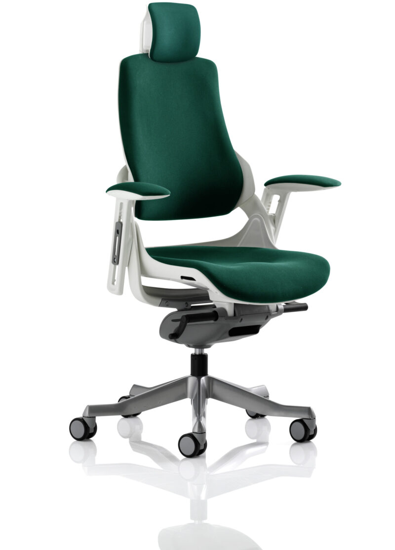 Grasp High Back White Shell Executive Office Chair with Arms - Image 71