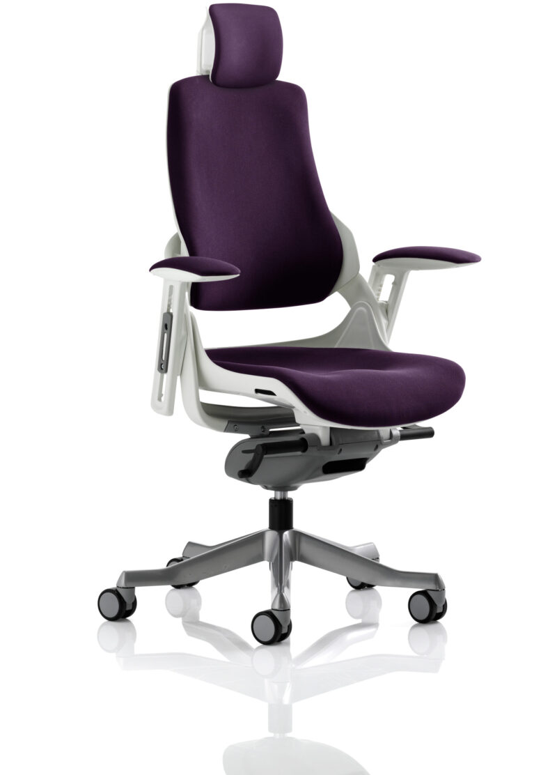 Grasp High Back White Shell Executive Office Chair with Arms - Image 72