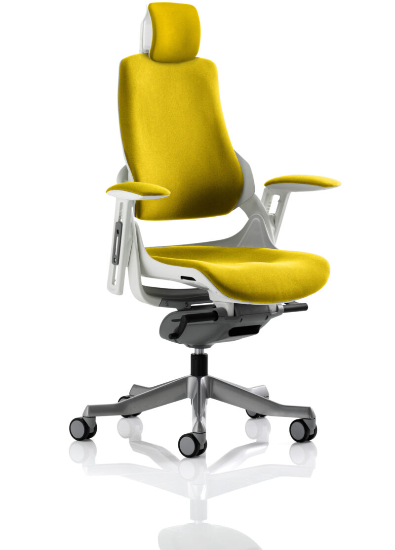 Grasp High Back White Shell Executive Office Chair with Arms - Image 74