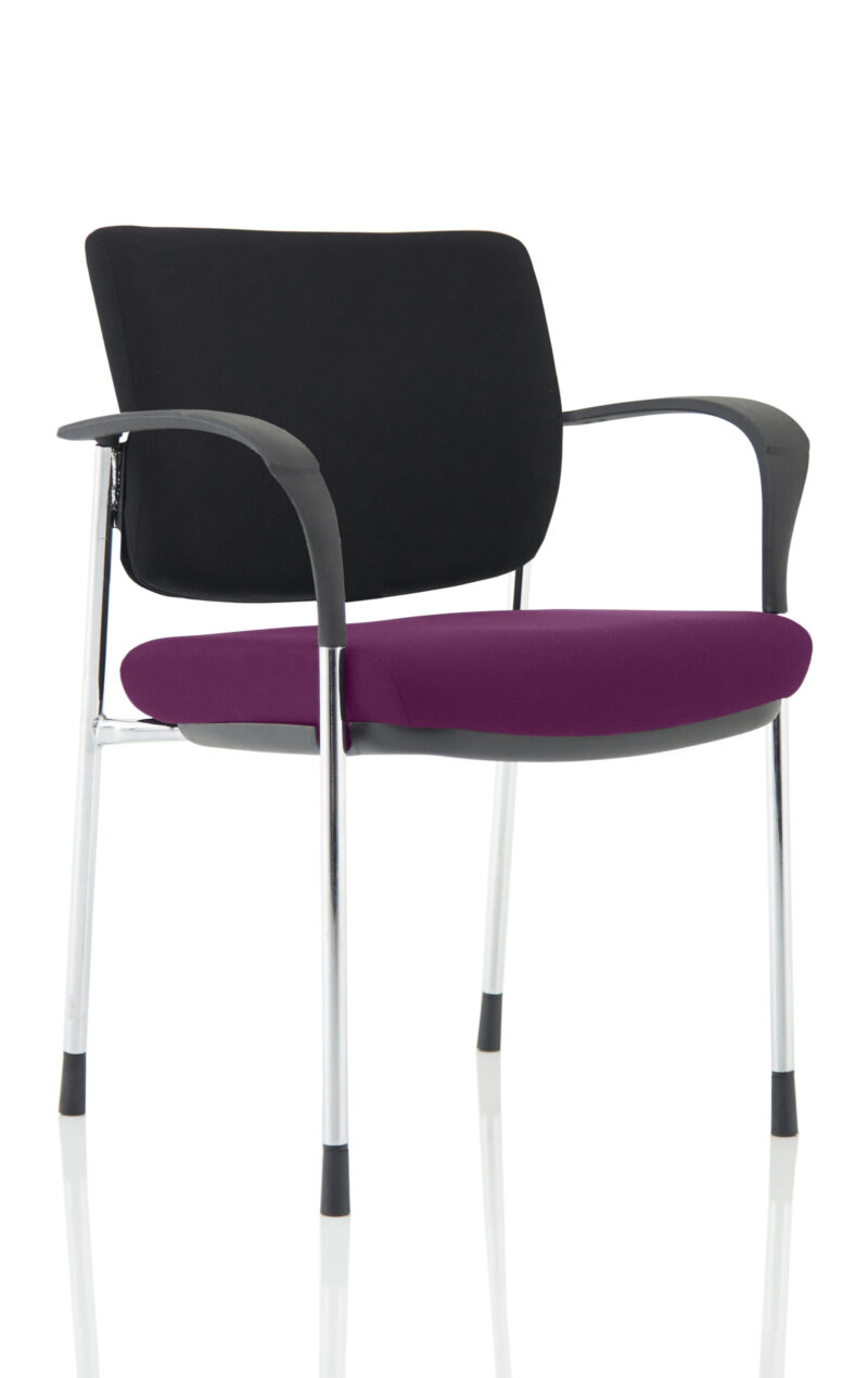 Scout Deluxe Medium Back Stacking Visitor Office Chair with Arms - Image 16