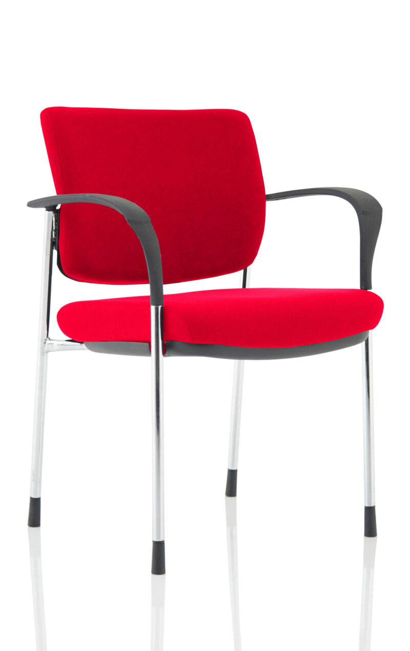 Scout Deluxe Medium Back Stacking Visitor Office Chair with Arms - Image 25