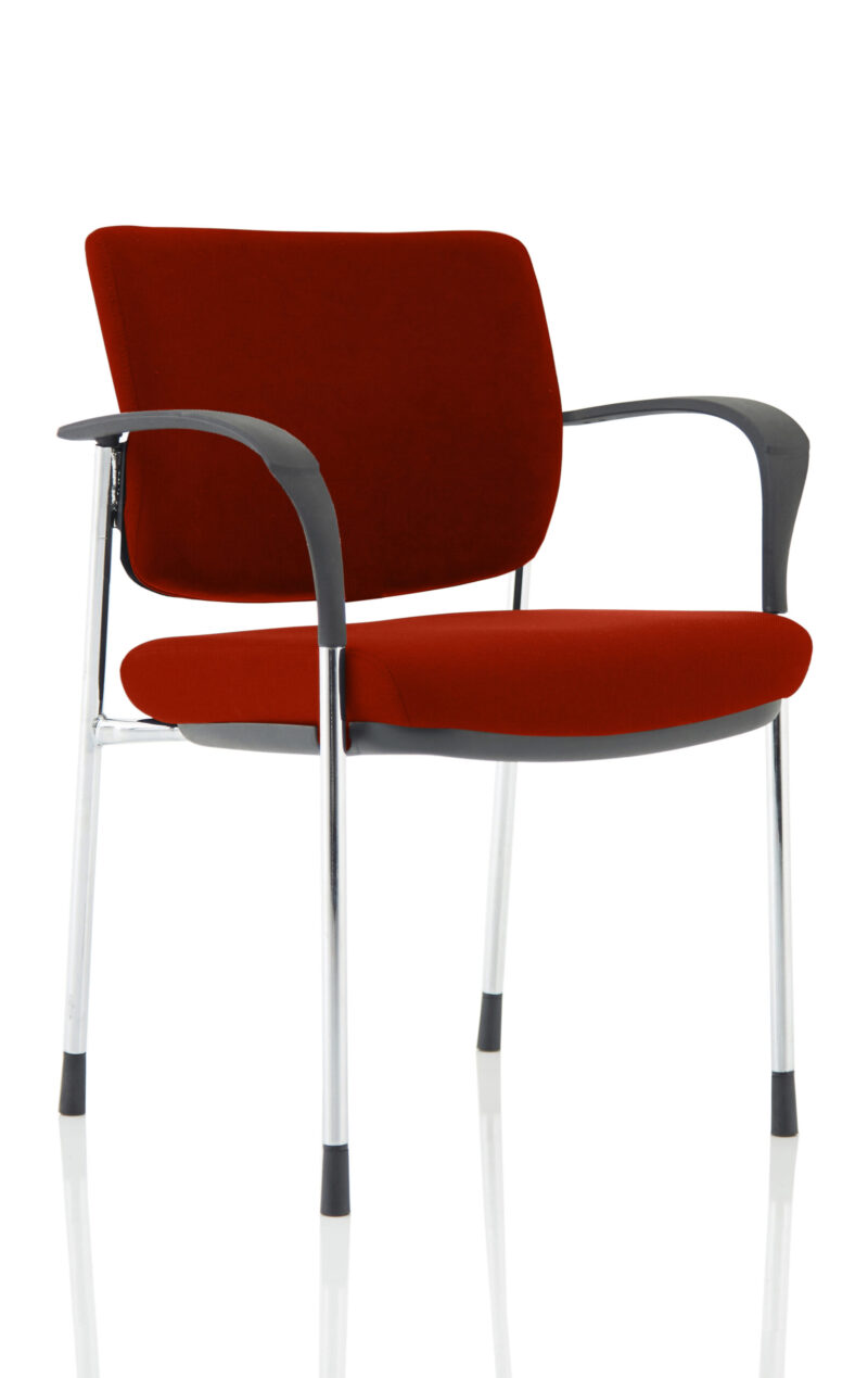 Scout Deluxe Medium Back Stacking Visitor Office Chair with Arms - Image 26