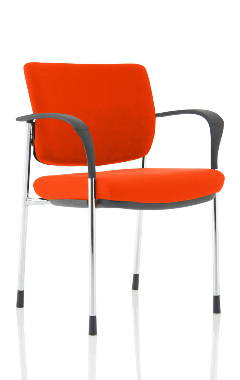 Scout Deluxe Medium Back Stacking Visitor Office Chair with Arms - Image 31
