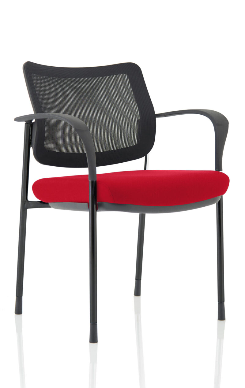 Scout Deluxe Medium Back Stacking Visitor Office Chair with Arms - Image 33
