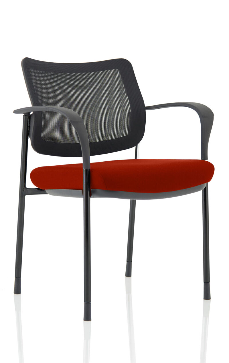 Scout Deluxe Medium Back Stacking Visitor Office Chair with Arms - Image 35