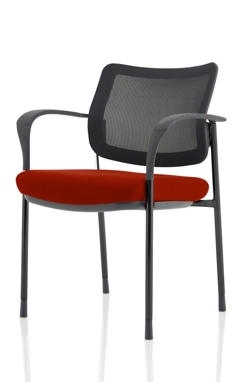 Scout Deluxe Medium Back Stacking Visitor Office Chair with Arms - Image 36