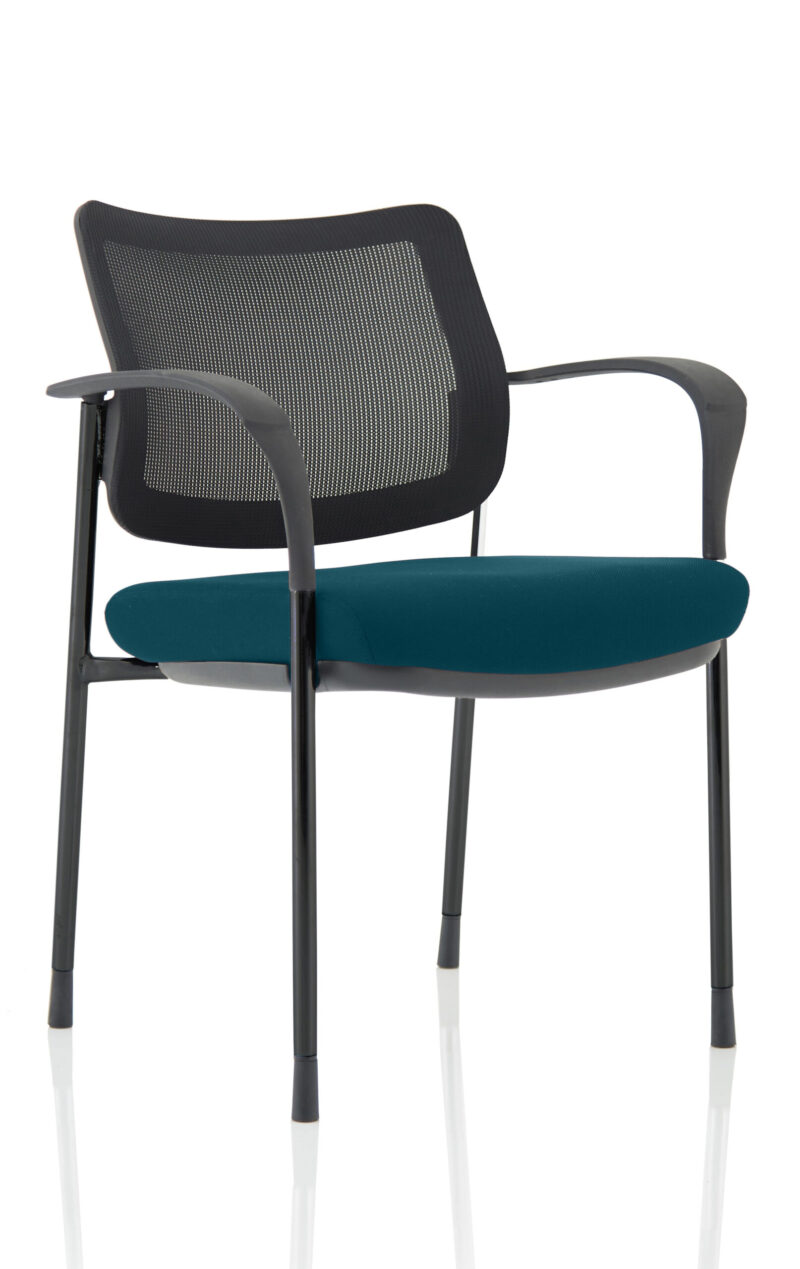 Scout Deluxe Medium Back Stacking Visitor Office Chair with Arms - Image 37