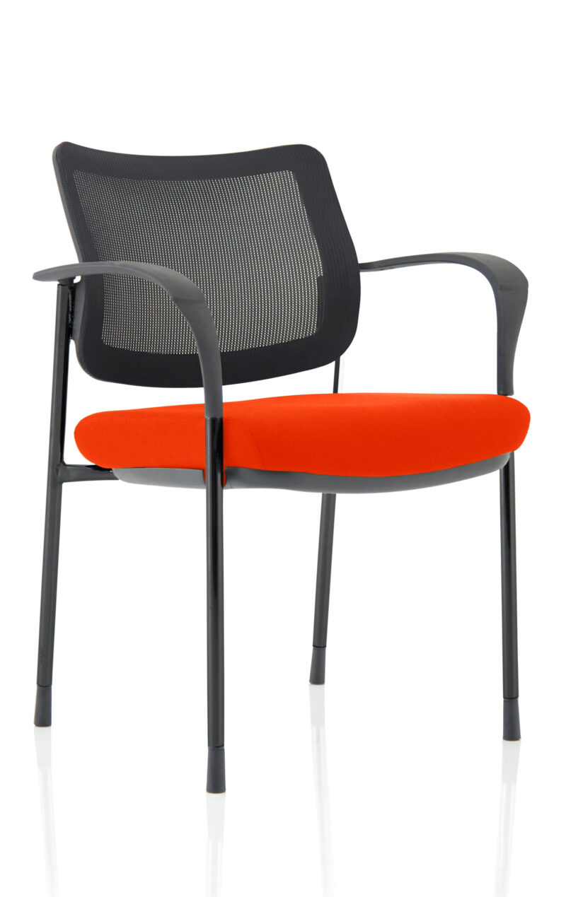 Scout Deluxe Medium Back Stacking Visitor Office Chair with Arms - Image 45