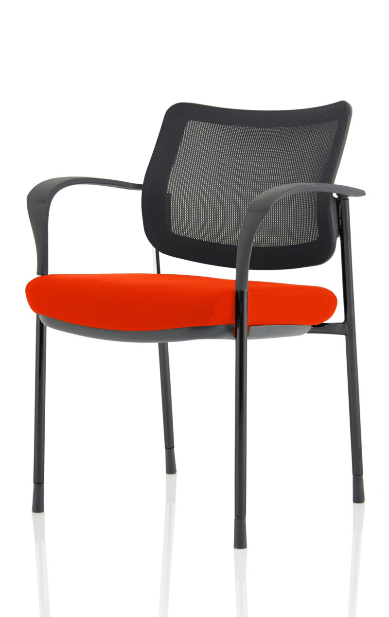 Scout Deluxe Medium Back Stacking Visitor Office Chair with Arms - Image 46
