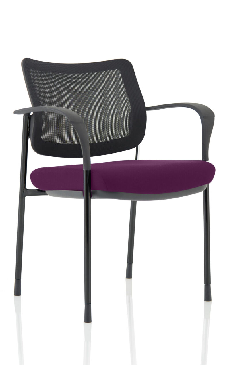 Scout Deluxe Medium Back Stacking Visitor Office Chair with Arms - Image 47