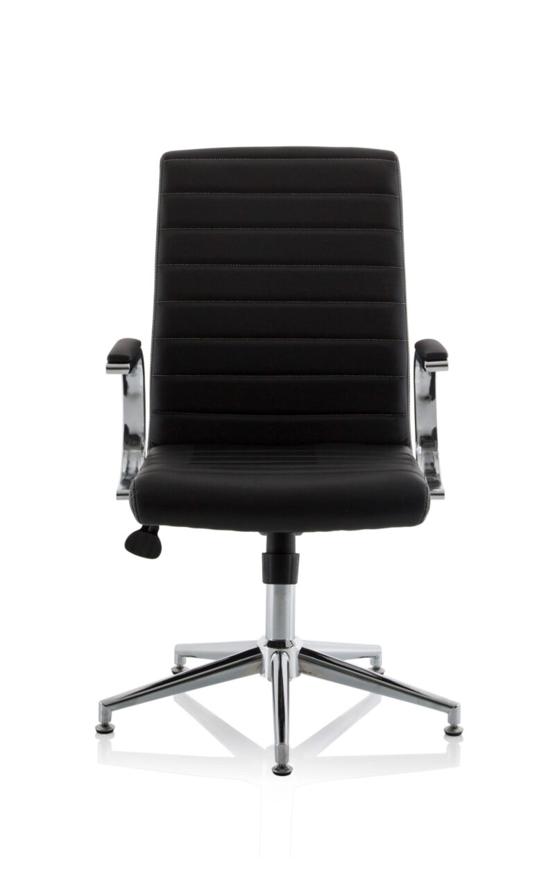 Fold Medium Back Leather Executive Office Chair with Arms - Image 9
