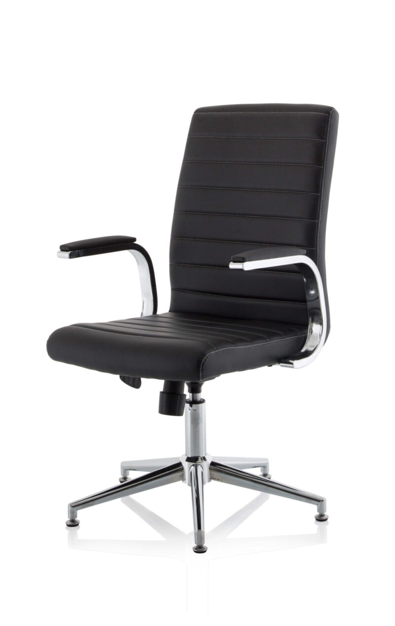 Fold Medium Back Leather Executive Office Chair with Arms - Image 10