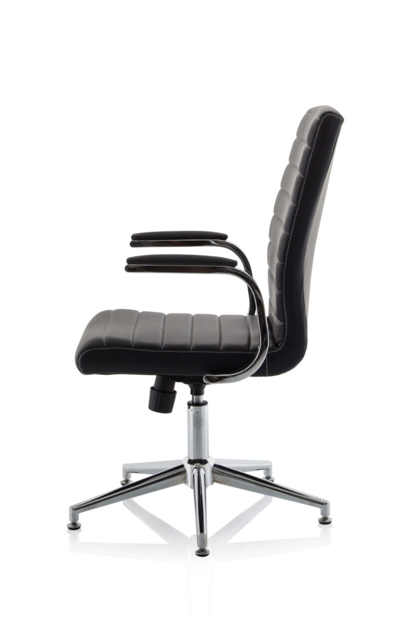 Fold Medium Back Leather Executive Office Chair with Arms - Image 11