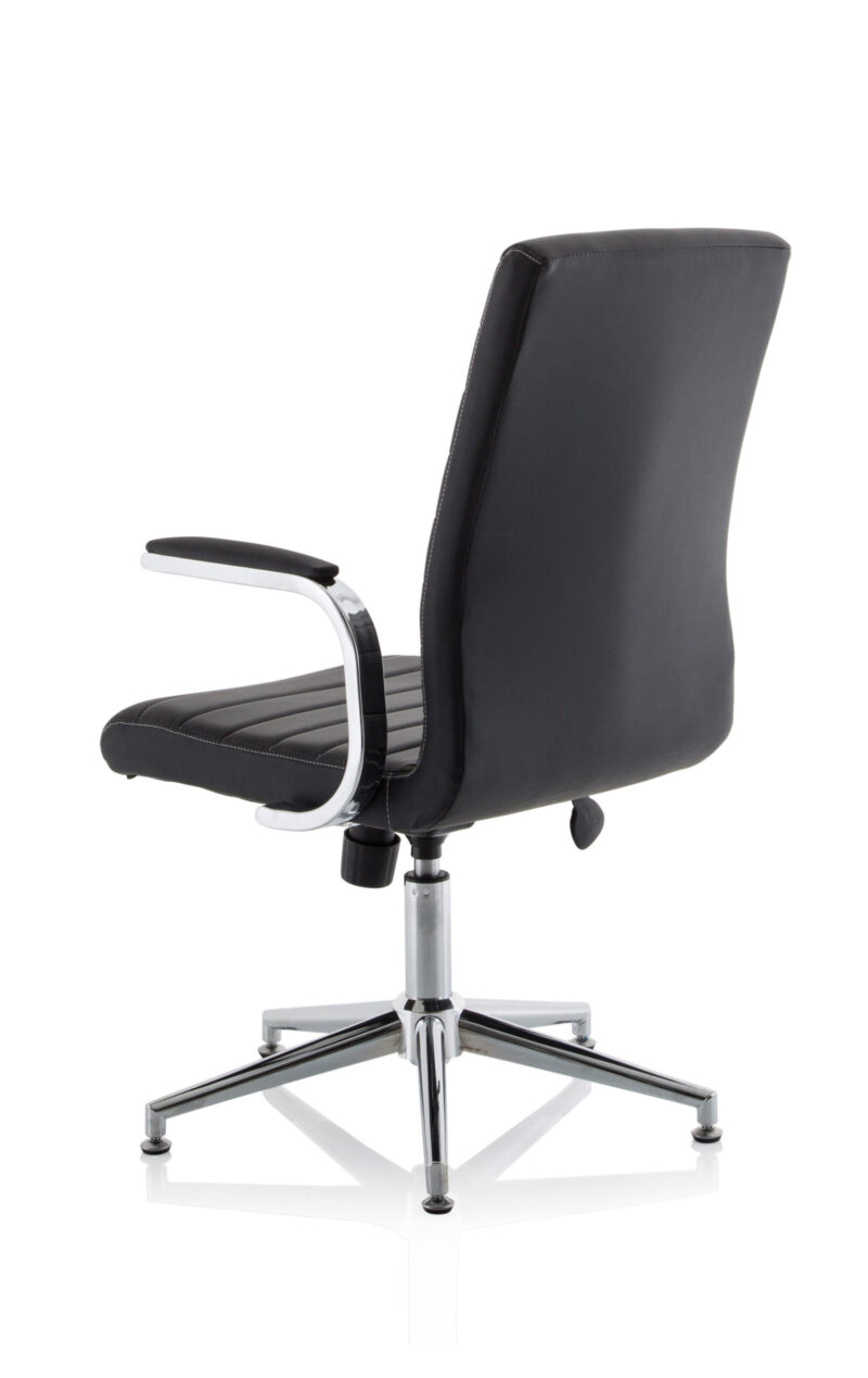 Fold Medium Back Leather Executive Office Chair with Arms - Image 12
