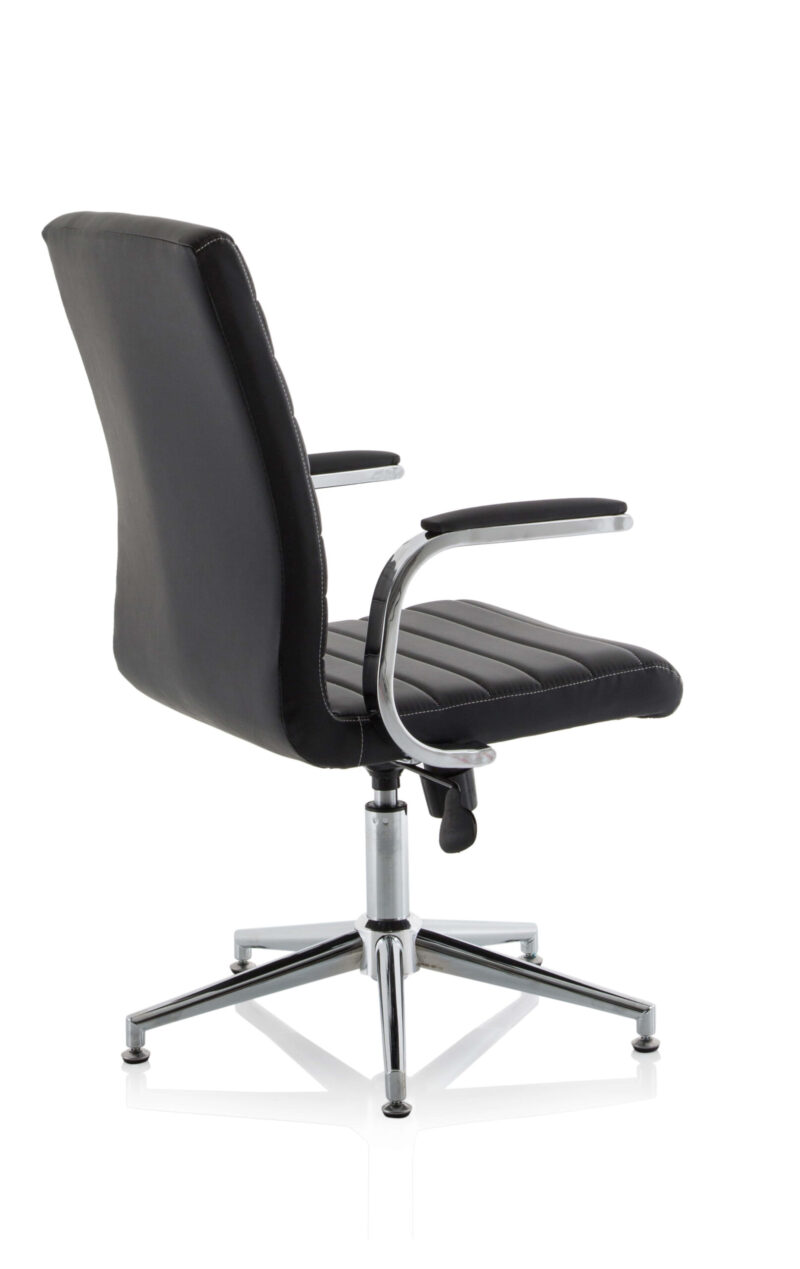 Fold Medium Back Leather Executive Office Chair with Arms - Image 13