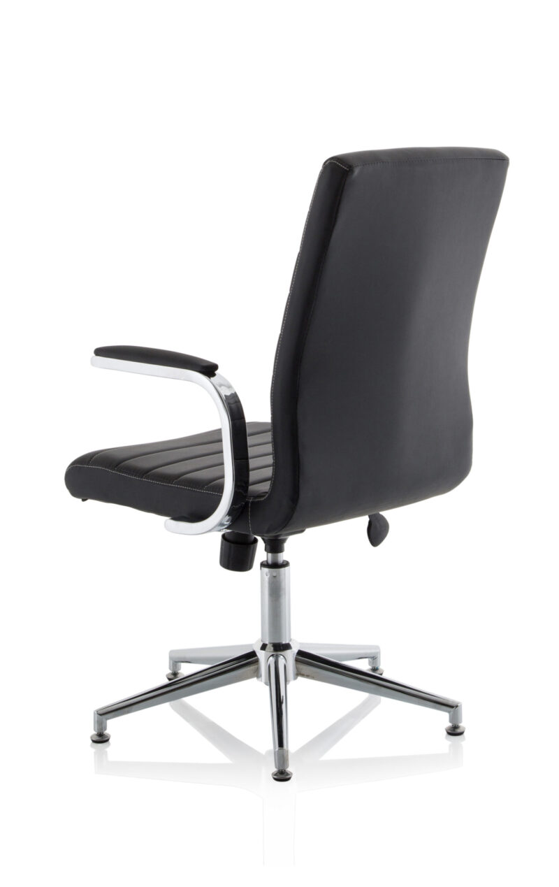 Fold Medium Back Leather Executive Office Chair with Arms - Image 38