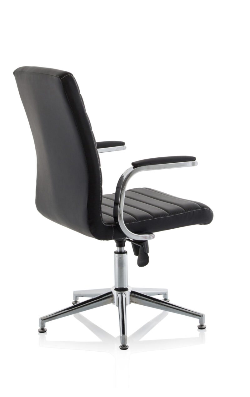 Fold Medium Back Leather Executive Office Chair with Arms - Image 40