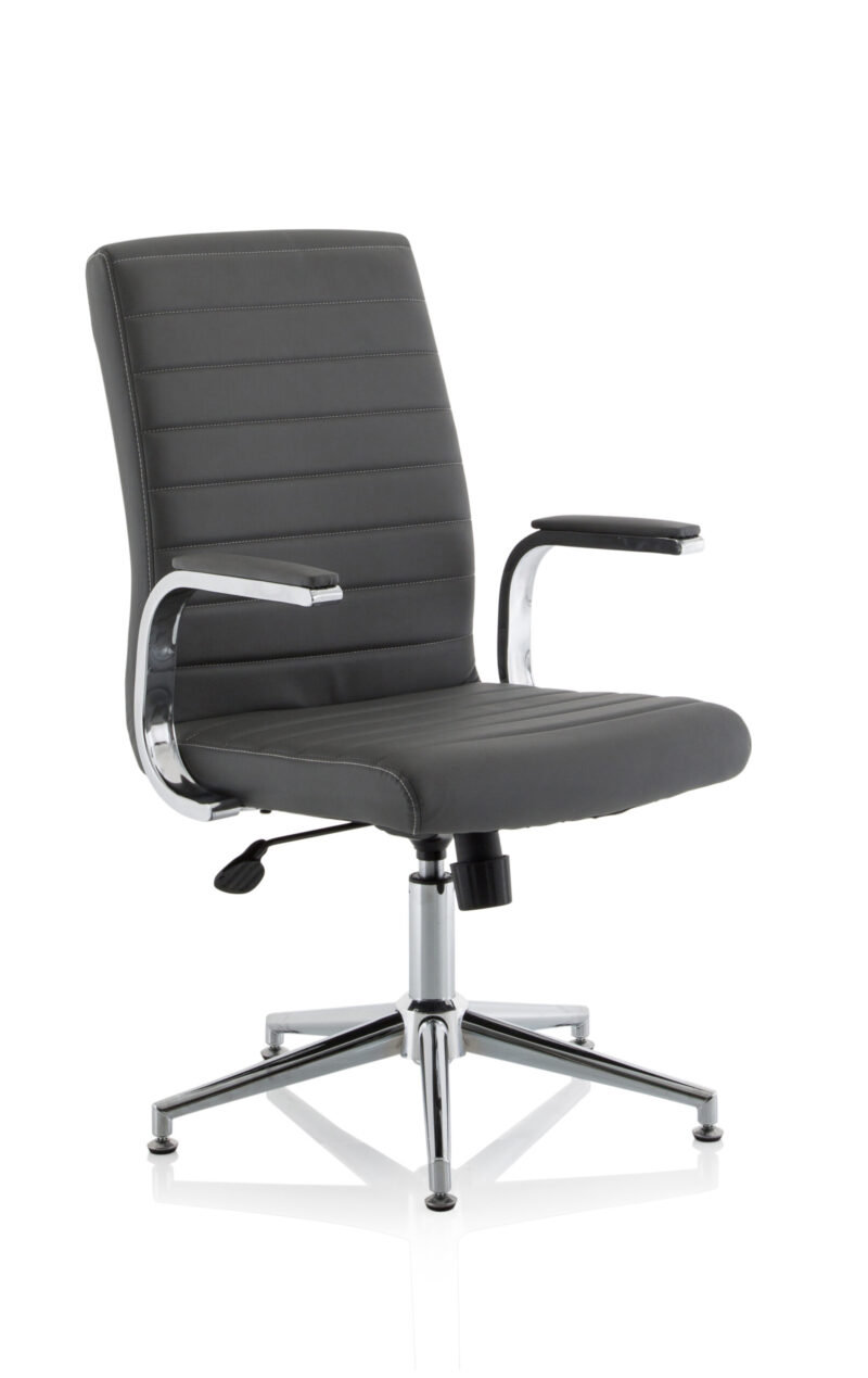 Fold Medium Back Leather Executive Office Chair with Arms - Image 44