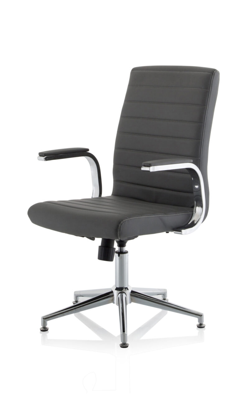 Fold Medium Back Leather Executive Office Chair with Arms - Image 46