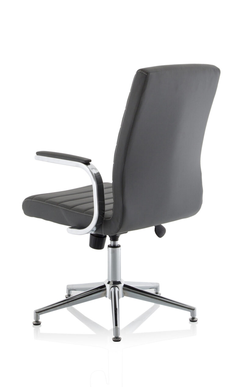 Fold Medium Back Leather Executive Office Chair with Arms - Image 48