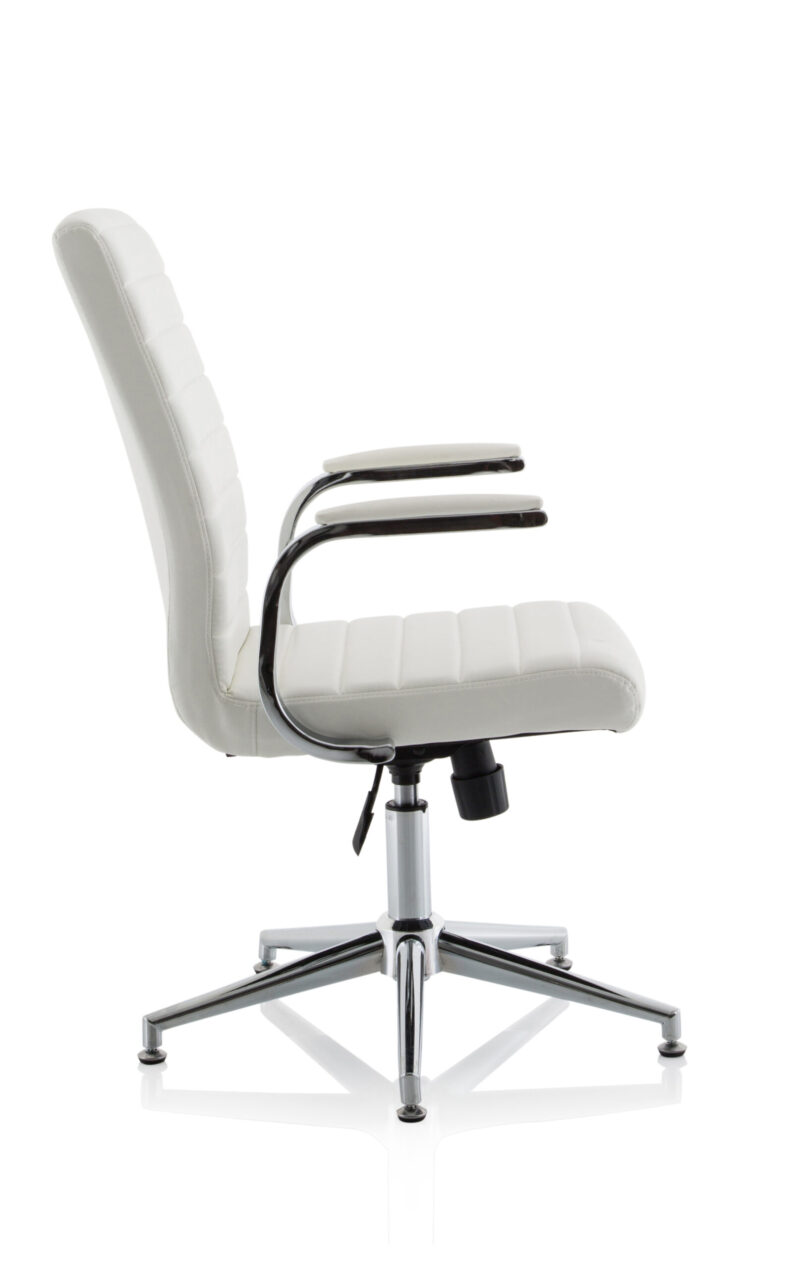 Fold Medium Back Leather Executive Office Chair with Arms - Image 27