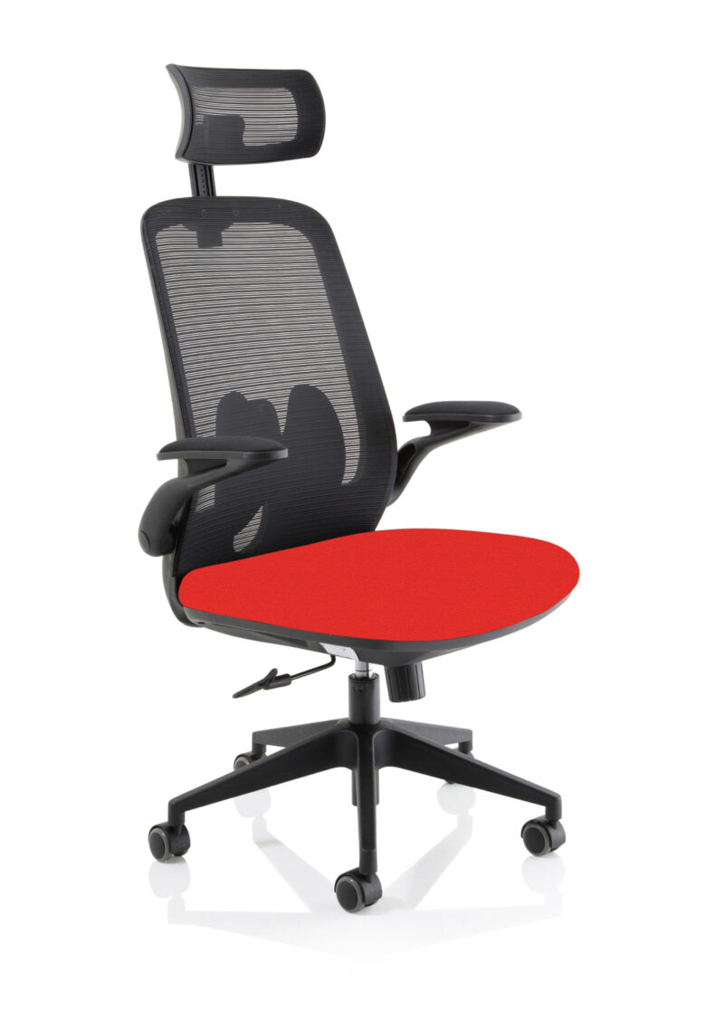 Ridge Executive Mesh Chair With Folding Arms - Image 9