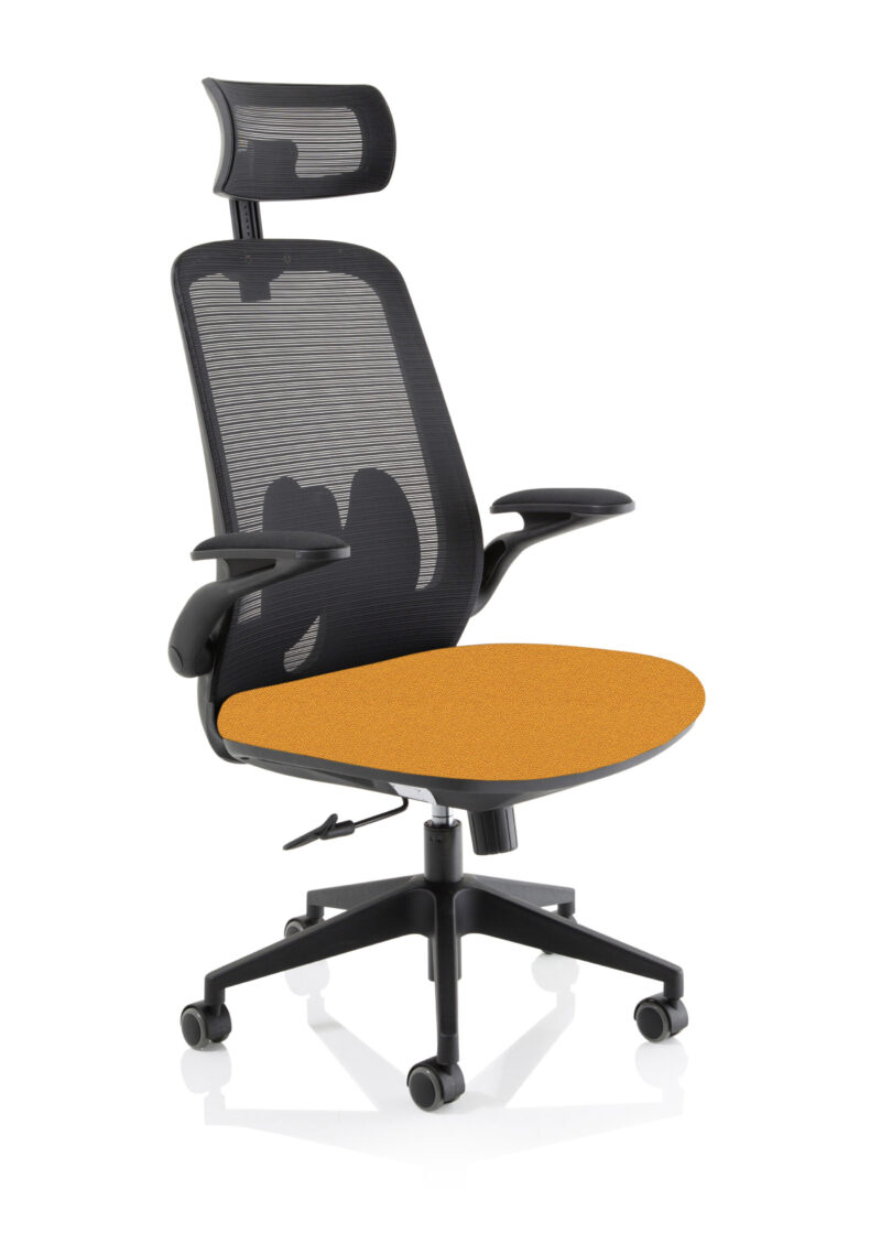 Ridge Executive Mesh Chair With Folding Arms - Image 13