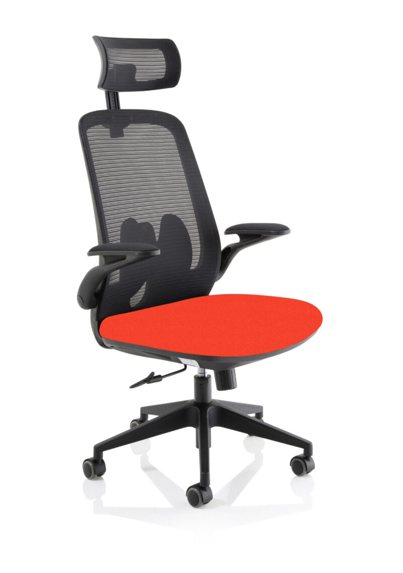 Ridge Executive Mesh Chair With Folding Arms - Image 15