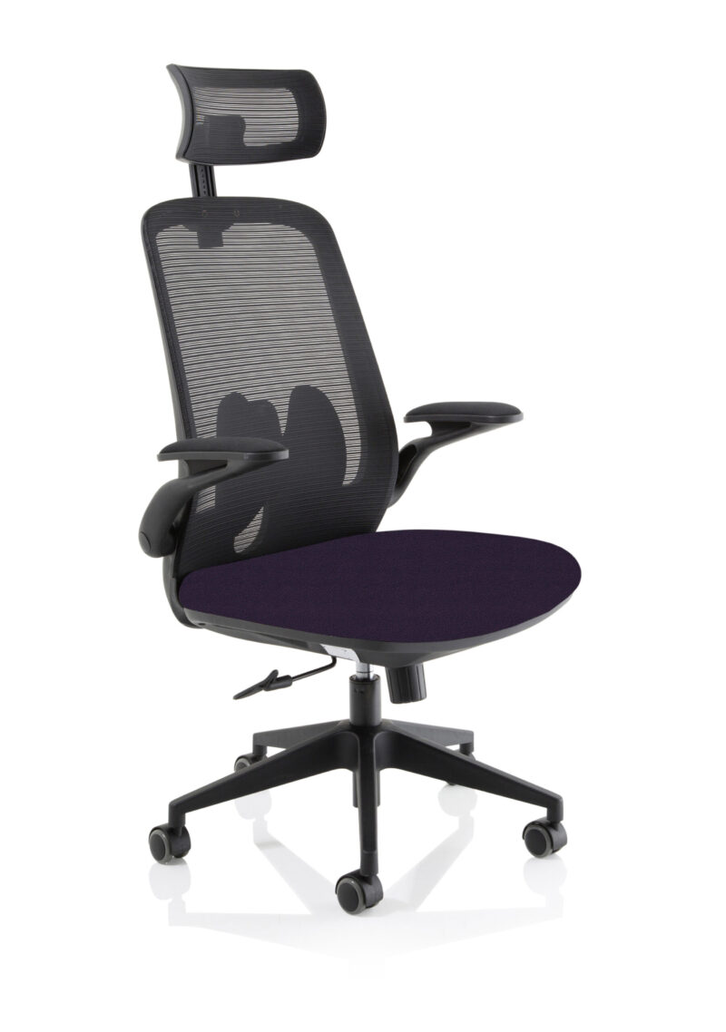 Ridge Executive Mesh Chair With Folding Arms - Image 16
