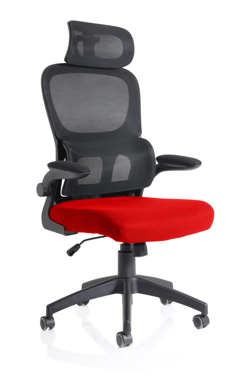 Tone Task Operator Mesh Back Fabric Seat With Headrest - Image 9