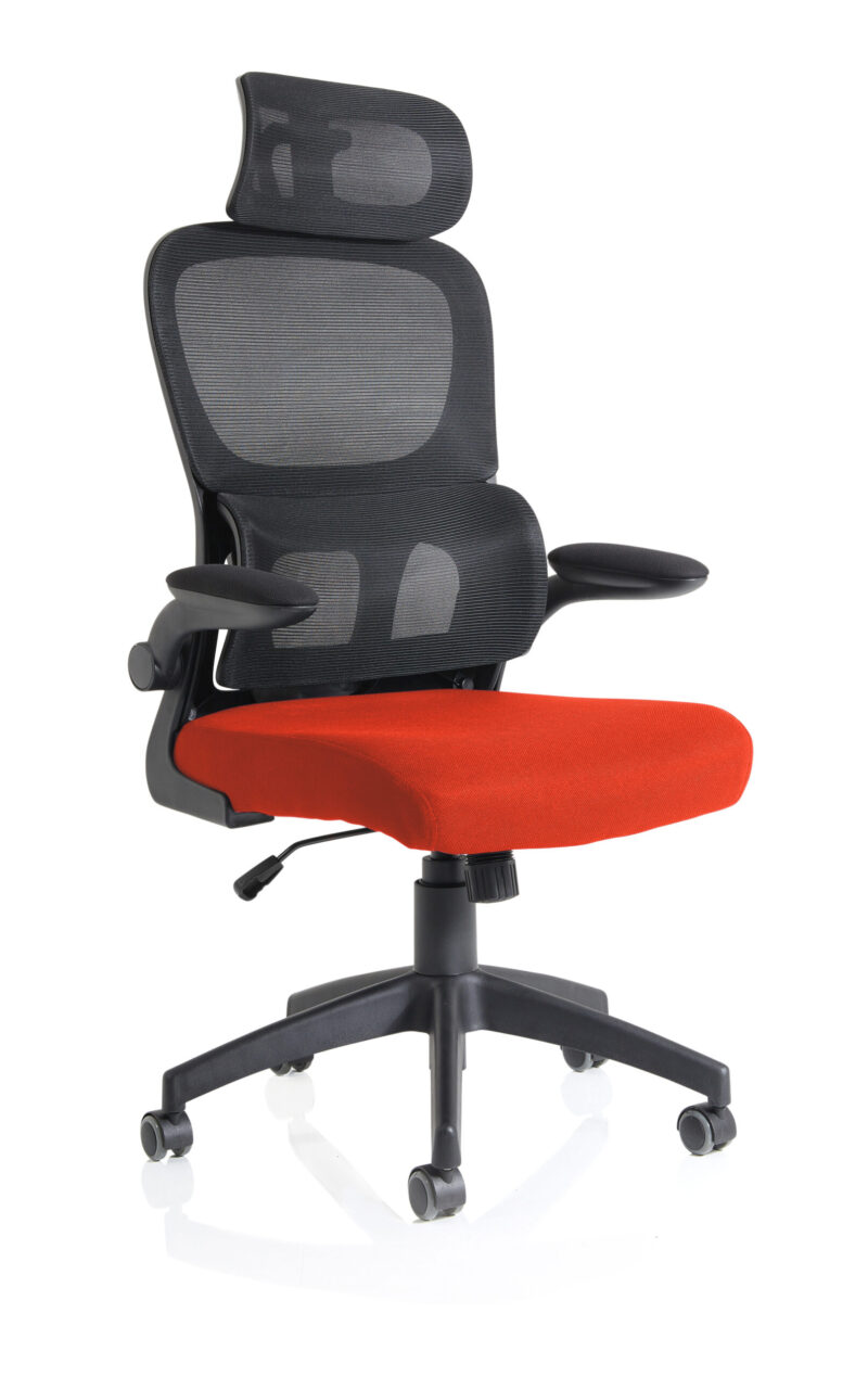 Tone Task Operator Mesh Back Fabric Seat With Headrest - Image 33
