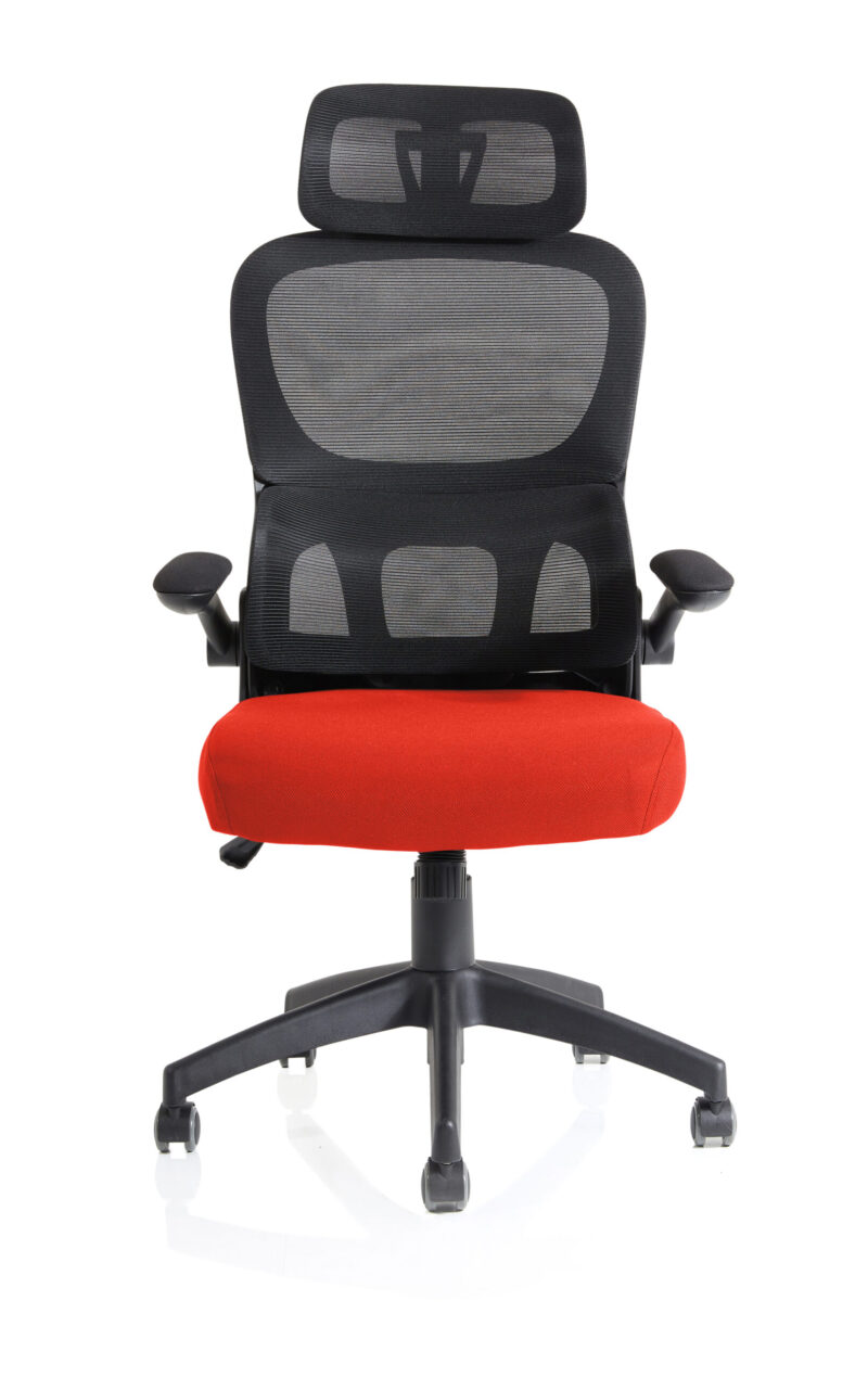 Tone Task Operator Mesh Back Fabric Seat With Headrest - Image 34