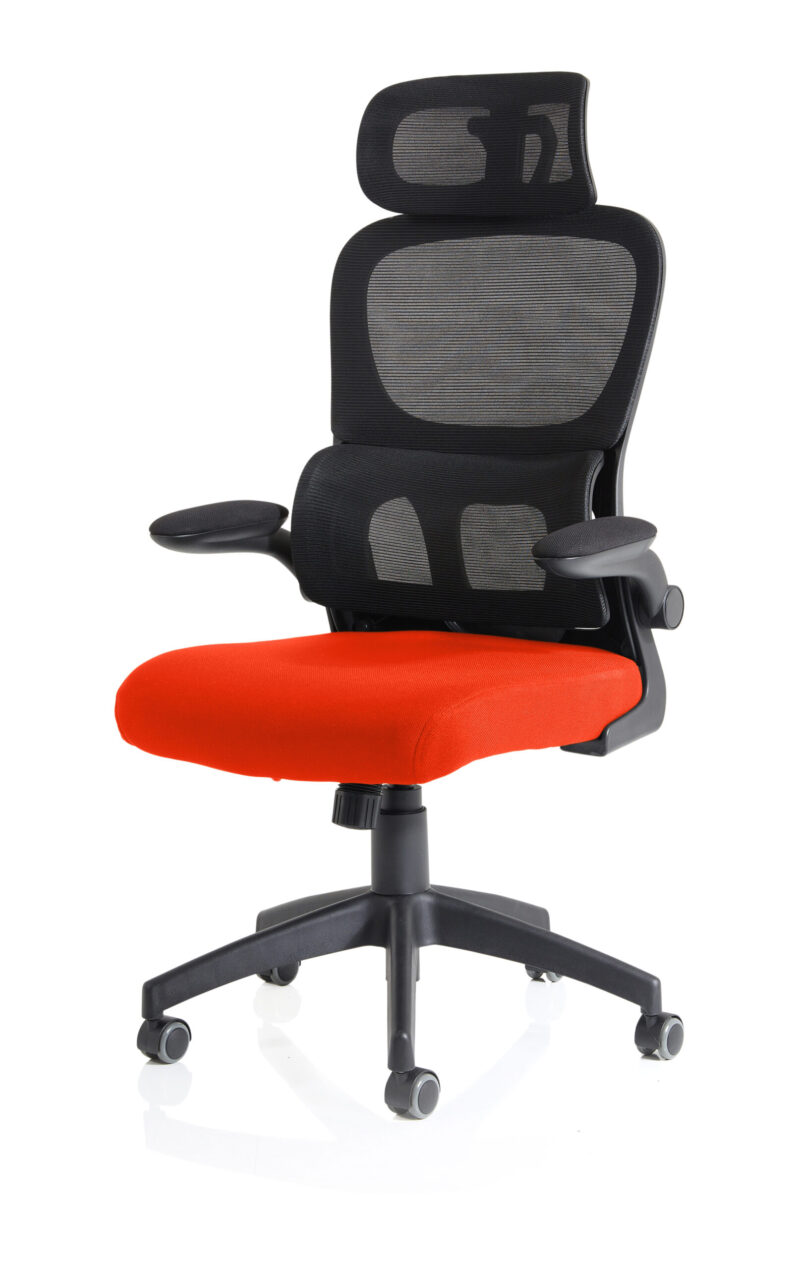 Tone Task Operator Mesh Back Fabric Seat With Headrest - Image 35