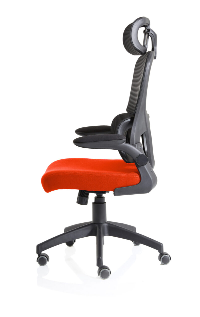 Tone Task Operator Mesh Back Fabric Seat With Headrest - Image 36