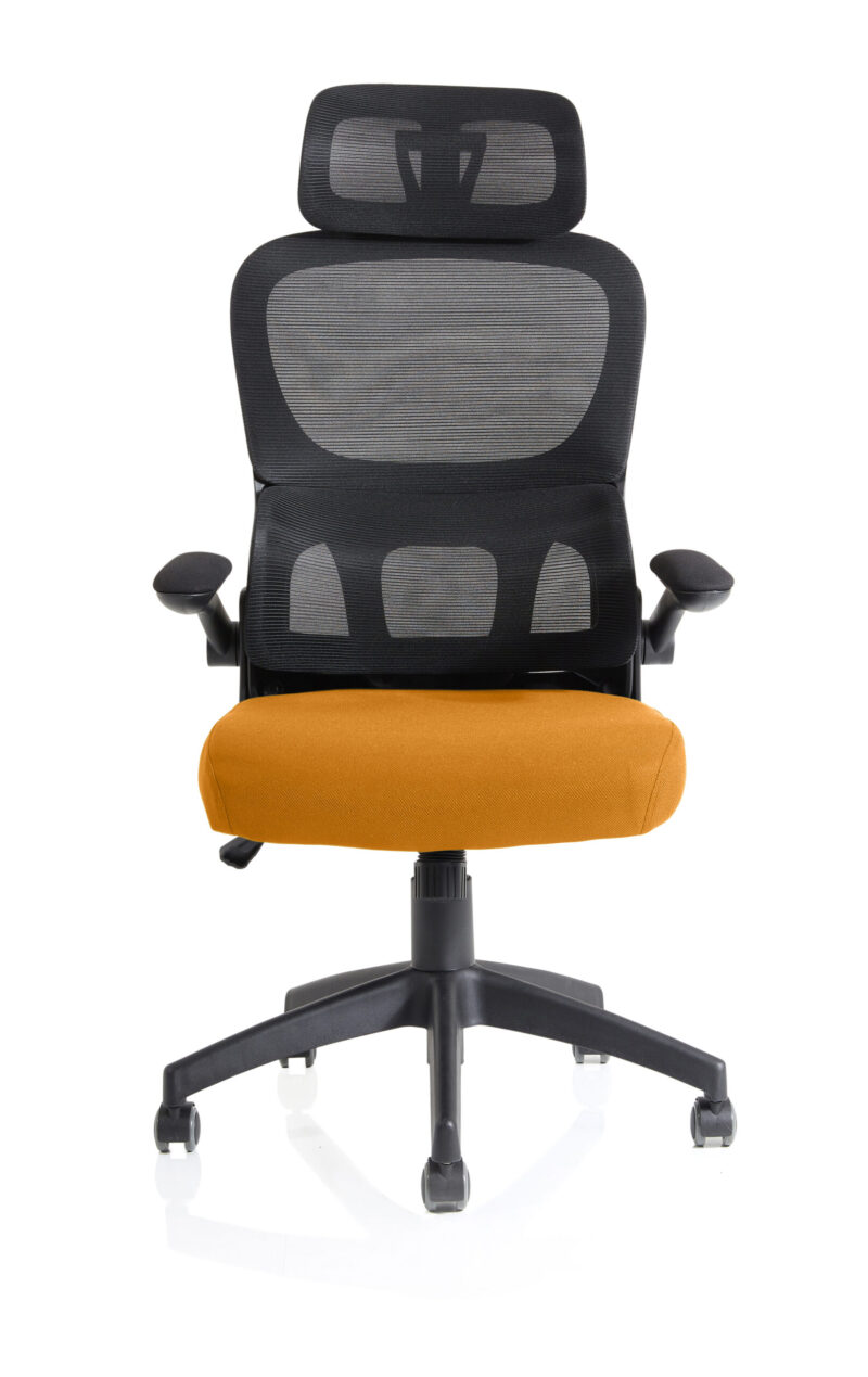 Tone Task Operator Mesh Back Fabric Seat With Headrest - Image 42