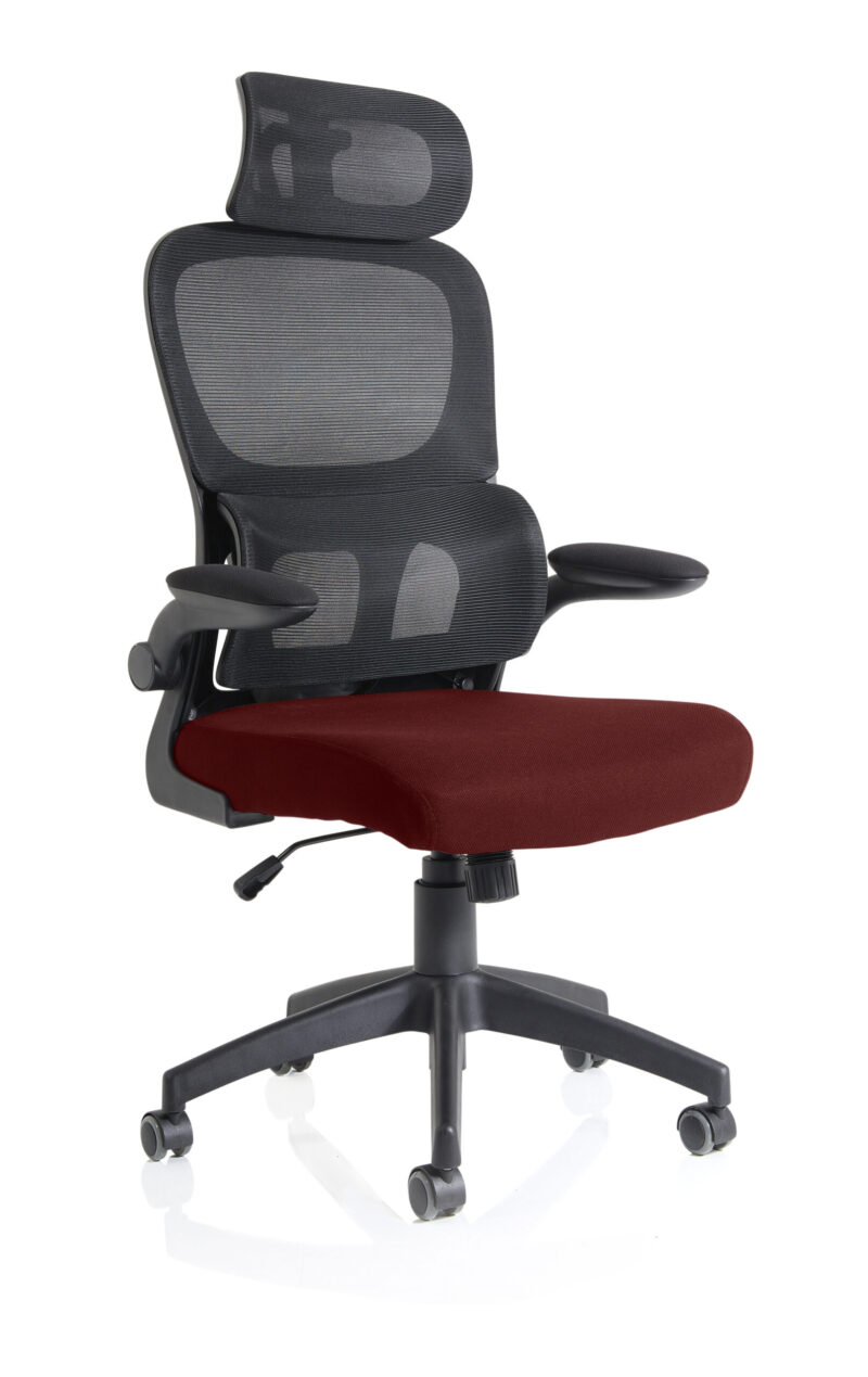 Tone Task Operator Mesh Back Fabric Seat With Headrest - Image 49