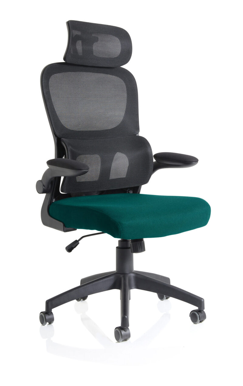 Tone Task Operator Mesh Back Fabric Seat With Headrest - Image 57