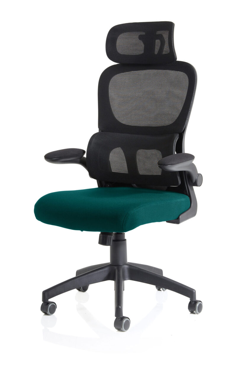 Tone Task Operator Mesh Back Fabric Seat With Headrest - Image 59