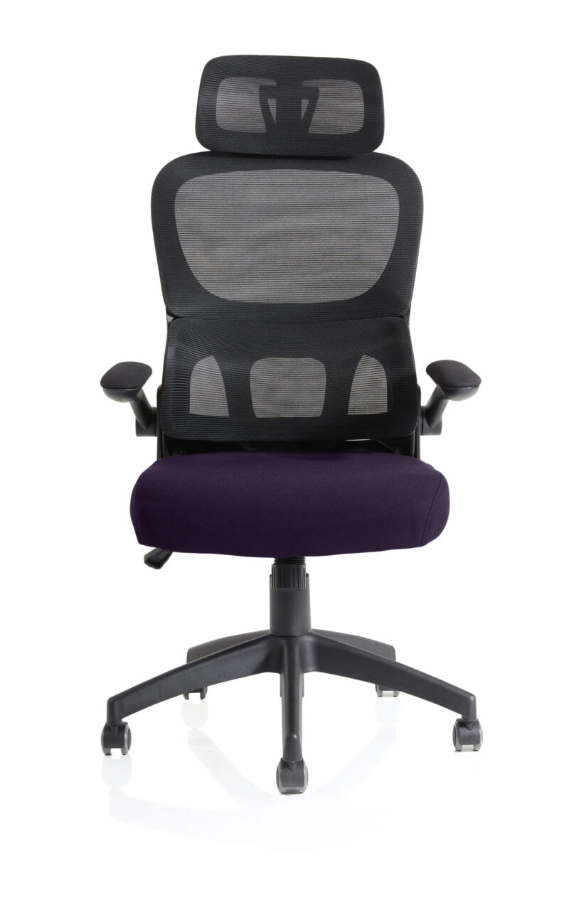 Tone Task Operator Mesh Back Fabric Seat With Headrest - Image 66