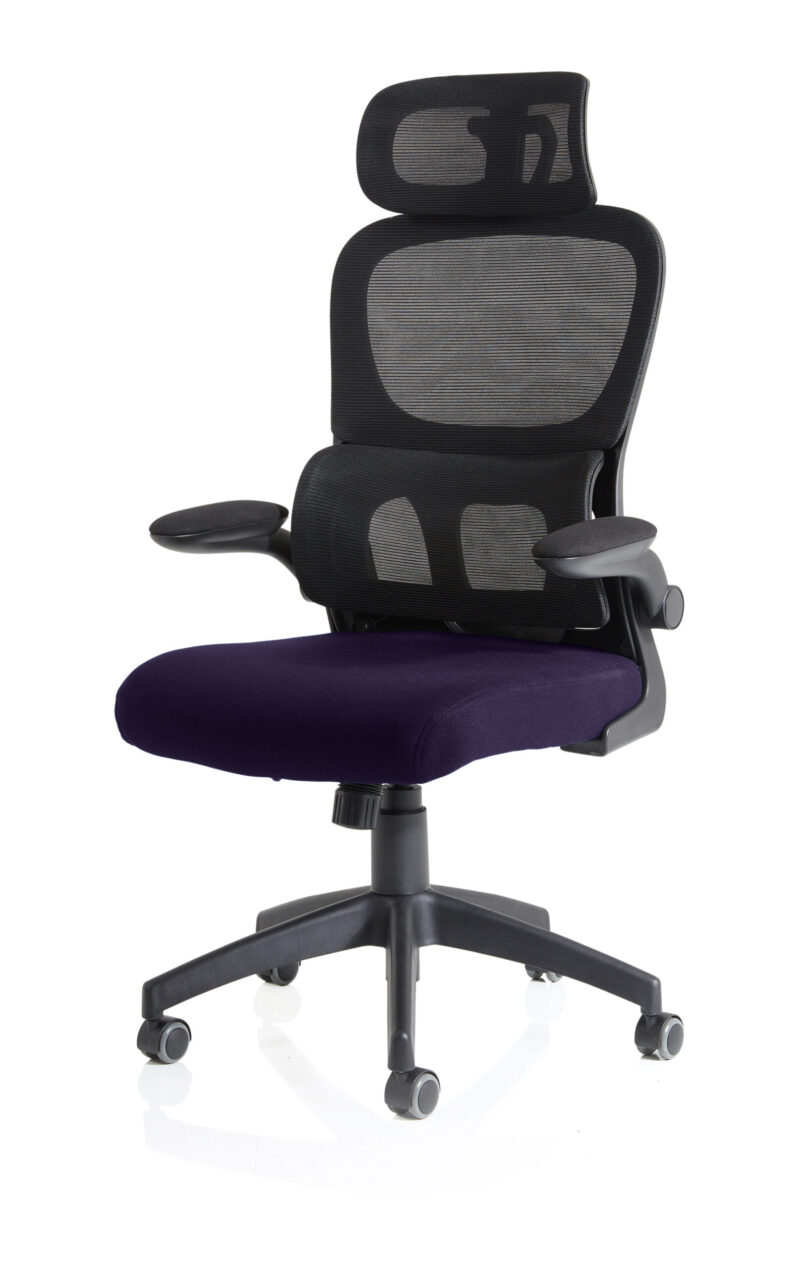 Tone Task Operator Mesh Back Fabric Seat With Headrest - Image 67