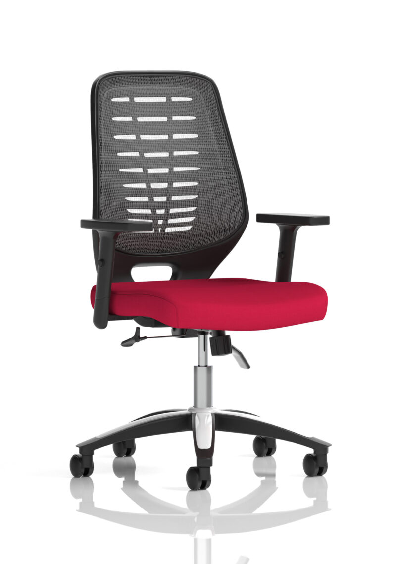 Croft Medium Mesh Back Task Operator Office Chair with Arms - Image 29