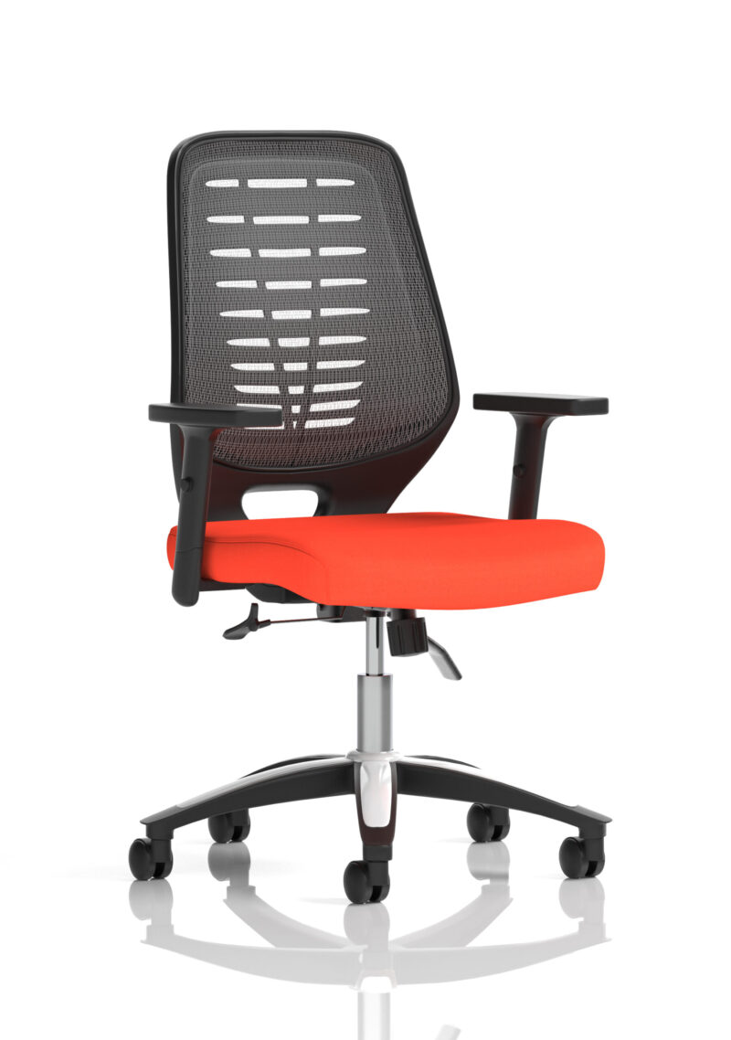 Croft Medium Mesh Back Task Operator Office Chair with Arms - Image 35